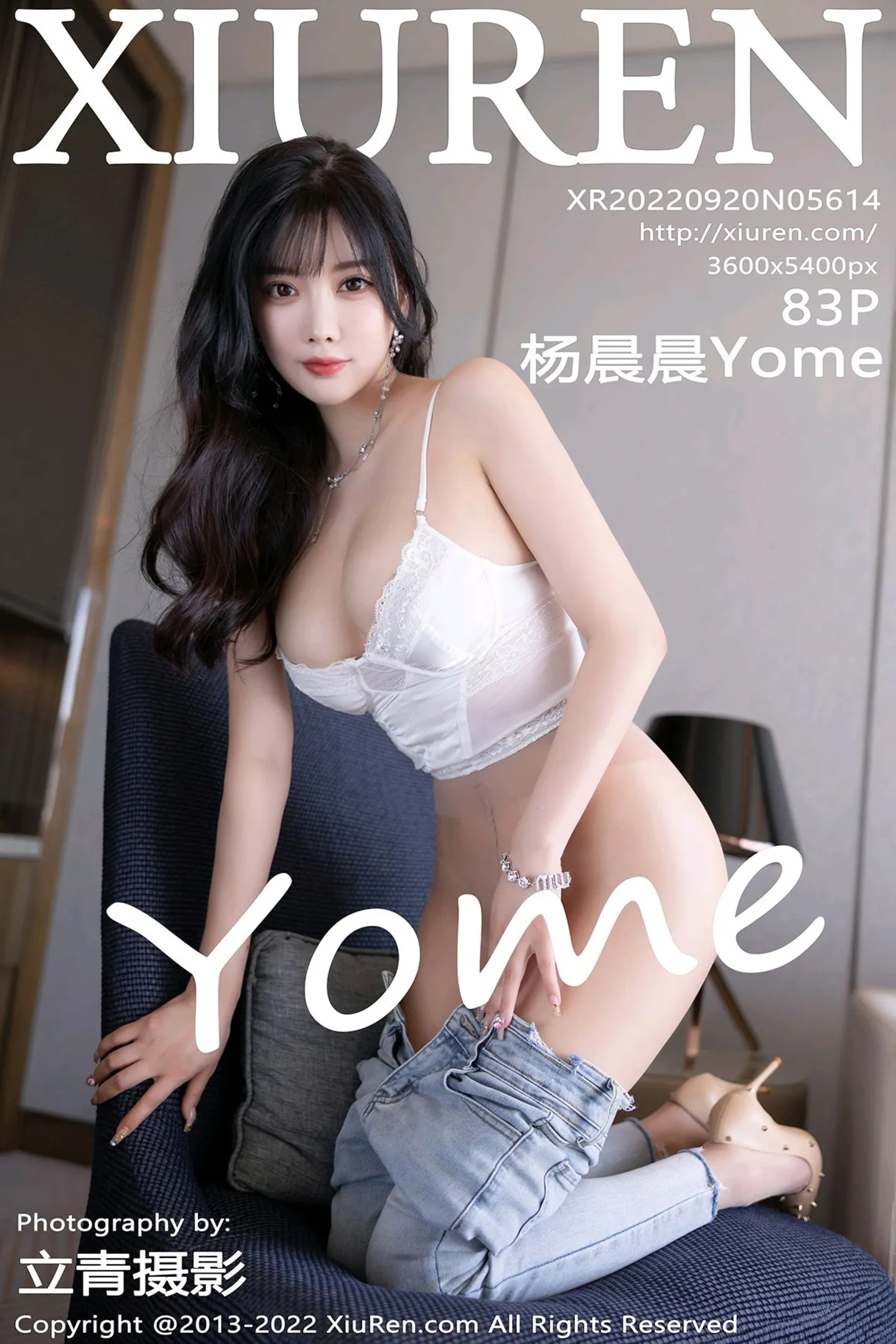 [XiuRen秀人网]No.5614_女神杨晨晨Yome私房半脱露白色内衣配无内肉丝迷人诱惑写真83P-秀人网 - XiuRen.Space